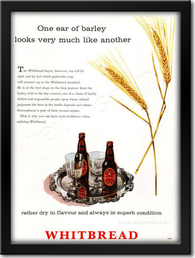 1960 Whitbread Beer - framed preview retro