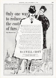  1961 Maxwell Croft unframed vintage ad
