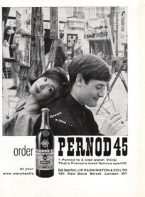1961 Pernod 45 - unframed vintage ad