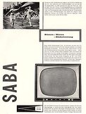  1961 SABA TV - vintage ad