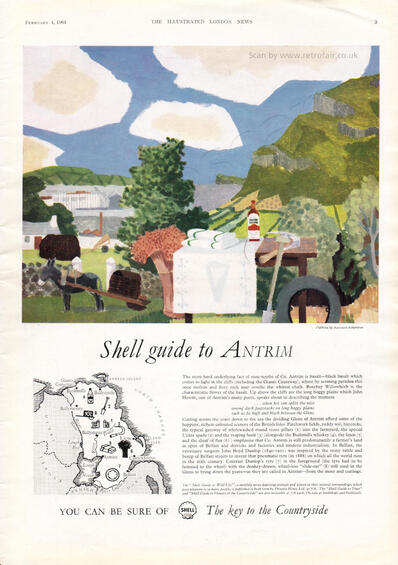 vintage 1961 Shell Guide to Antrim advert