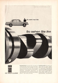 1962 BMW 1500 / 1800 - unframed vintage ad