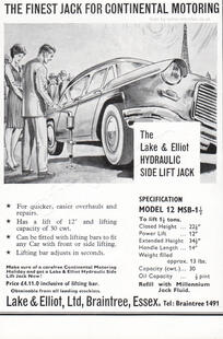 1962 Lake & Elliot Hydraulics unframed vintage ad