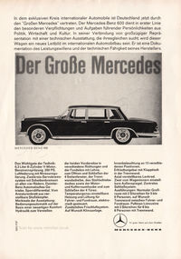 1963 Mercedes-Benze - unframed vintage ad