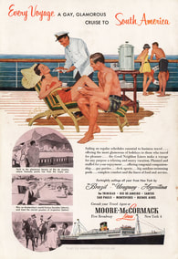 1954 Moore-McCormack Lines  - unframed vintage ad