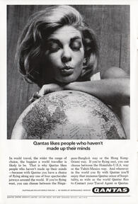 1966 Qantas Airline - unframed vintage ad