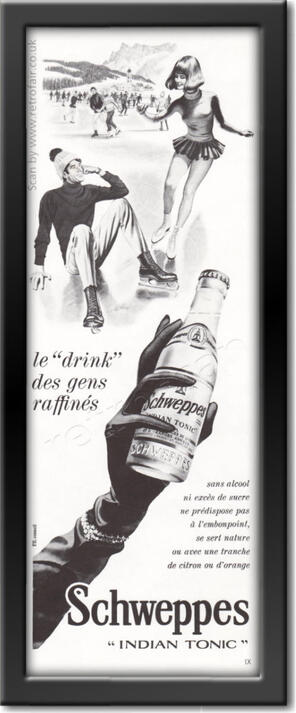 1967 Schweppes Tonic Water - framed preview vintage ad