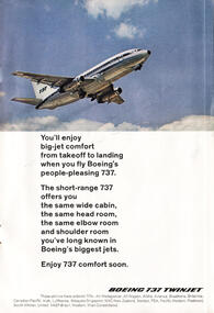  1968 Boeing 737 - unframed vintage ad