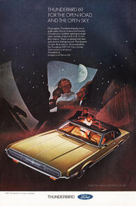 1969 Ford Thunderbird - unframed vintage ad