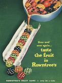 1954 Fruit Gums open tube - vintage ad