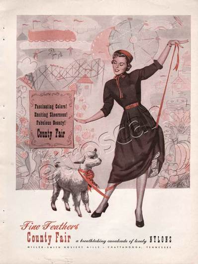 1949 County Fair Nylons - unframed vintage ad