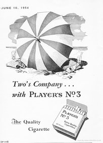 1954 Player's No. 3 Cigarettes - unframed vintage ad