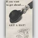 vintage bowler hat advert