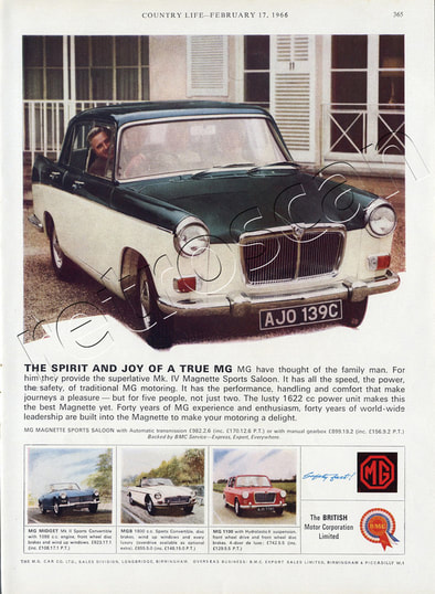 1966 MG Magnette Vintage ad 