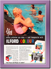 1958 ILford Colour Film vintage ad