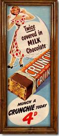1954 retro Crunchie Bar  advert