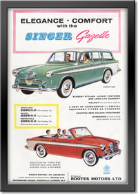 1958 Singer Gazelle - framed preview retro