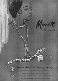 1949 Monet Jewelers - unframed vintage ad