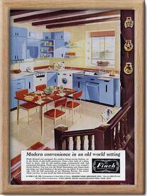 1953 vintage Finch kitchens ad