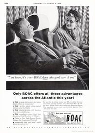  1958 BOAC  - unframed vintage ad