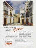1951 TWA - Spain - vintage ad