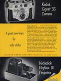 1953 Kodak Signet and Highlux - vintage ad