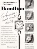 1952 Hamilton watches - vintage ad