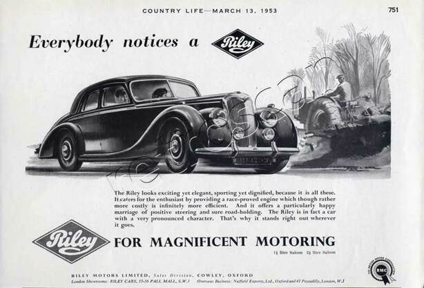 1953 Riley Saloon Advert