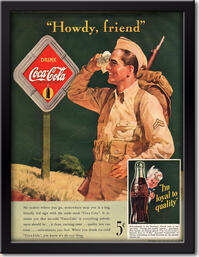  1942 Coca Cola - framed preview retro