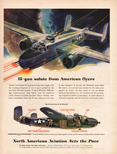 1942 North American Aviation - unframed vintage ad