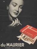 1950 du Maurier Cigarettes vintage ad