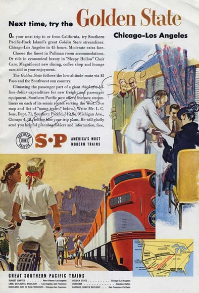 1951 vintage Southern Pacific railroad