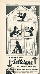 1955 Sellotape - unframed vintage ad