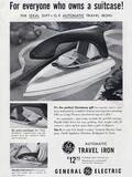 1953 General Electric Travel Iron - vintage ad