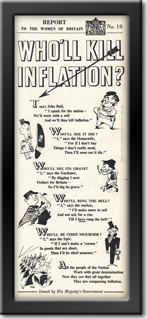 1948 vintage Government Information Inflation advert
