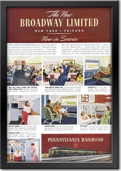 1949 vintage Pennsylvania Railroad advert