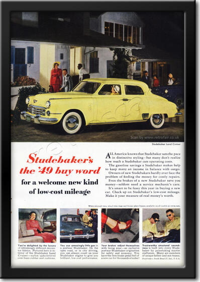 vintage 1949 Studebaker advert