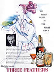 1949 Three Feathers Whiskey - vintage ad