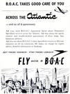 1950 BOAC Atlantic Crossings  - Vintage Ad