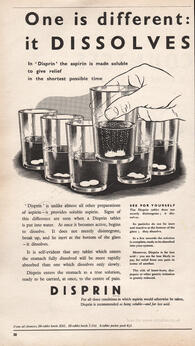 1950 Disprin vintage ad