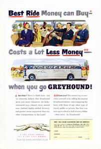 1950 Greyhound Bus advert