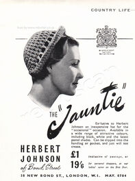 1950 Jauntie (Herbert Johnson) - unframed vintage ad