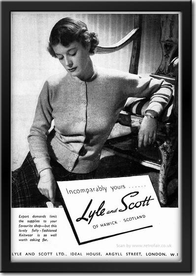 1950 vintage Lyle & Scott ad