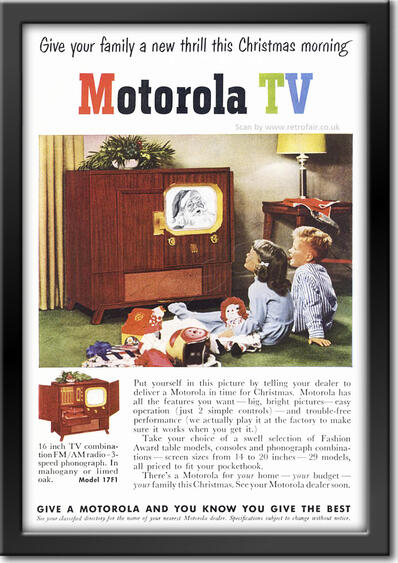 1950 vintage Motorola TV  ad
