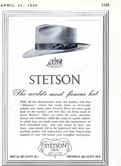 1950 Stetson Hats