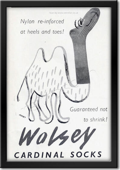 1950 Wolsey Socks - Vintage Ad