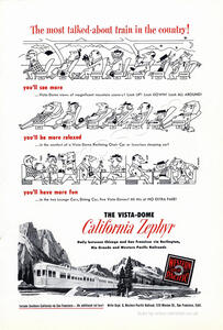 1951 California Zephyr vintage ad