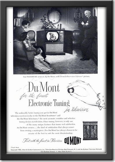 vintage 1951 Du Mont Westbury  advert