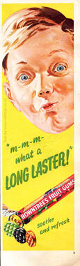 1951 Rowntree's Fruit Gums - unframed vintage ad