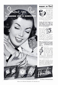 1951 Hamilton Watches vintage ad